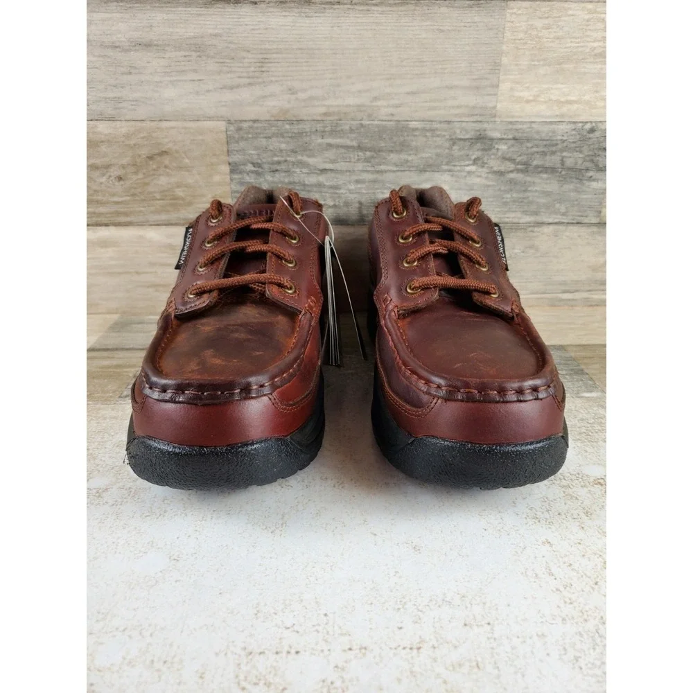 Florsheim Polaris Work Shoes Mens 9 / Womens 11 D Brown Composite Moc Toe Oxford